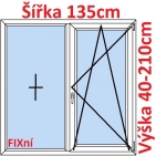 Dvoukdl Okna FIX + OS - ka 135cm